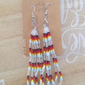 Handcrafted Beaded Dangle Earrings